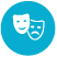 comedy/tragedy masks icon